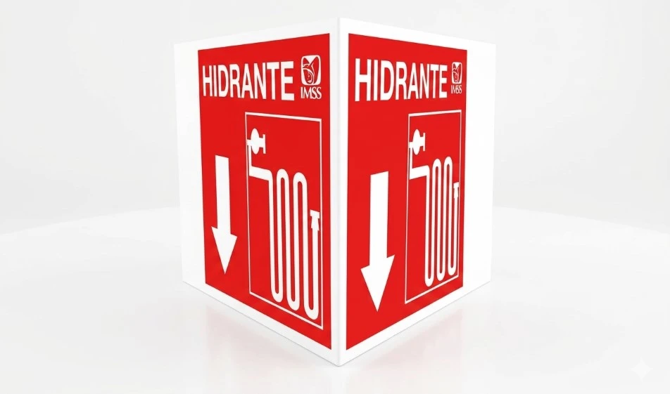 señalamiento doble vista tipo bandera