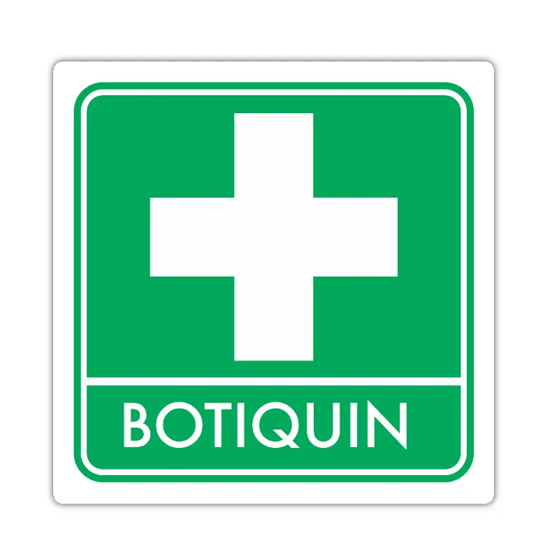 Señal de botiquín 25x25 cm en acabado fotoluminiscente